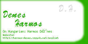 denes harmos business card